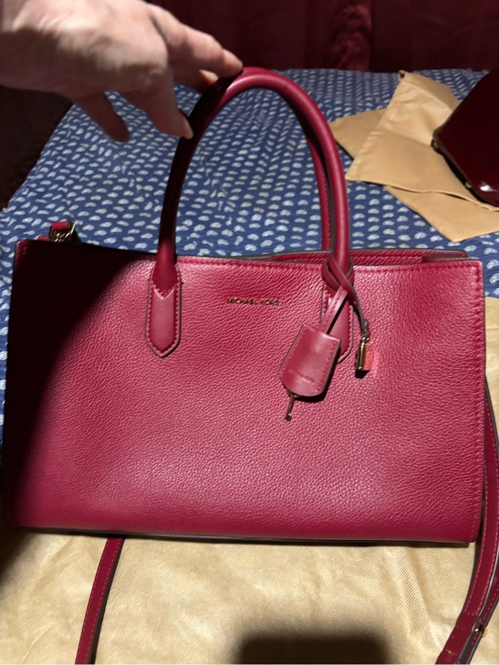 Michael Kors Leather Satchel Handbag
